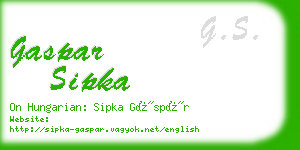 gaspar sipka business card